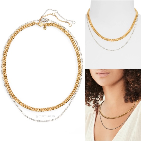 Madewell Jewelry - Madewell Mixed Metal Chain Necklace Set 48$